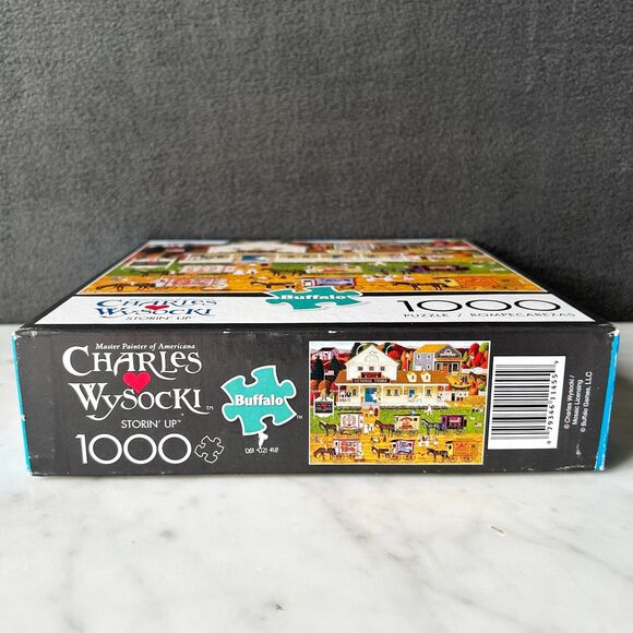 Storin' Up Charles Wysocki 1000 Piece Jigsaw Puzzle Buffalo Games - Complete - Picture 5 of 8